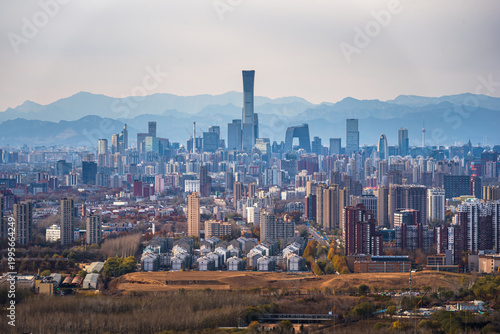 Foto Modern urban cityscape of Beijing Central Business District CBD, China