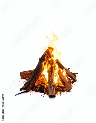 Warm glowing campfire wood flames create cozy outdoor atmosphere, perfect for gathering, storytelling, camping, or relaxation in nature with rustic charm.