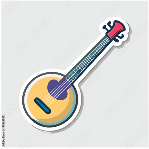 Stylized Banjo Illustration
