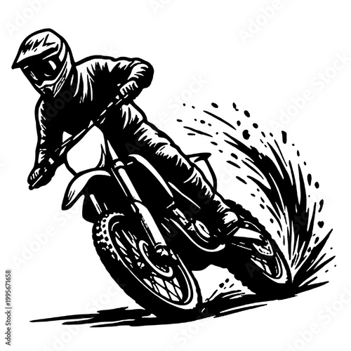 Motocross freestyle sketch