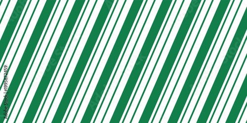 Quadro em tela Vintage green candy cane stripes Christmas holiday Vector Pattern