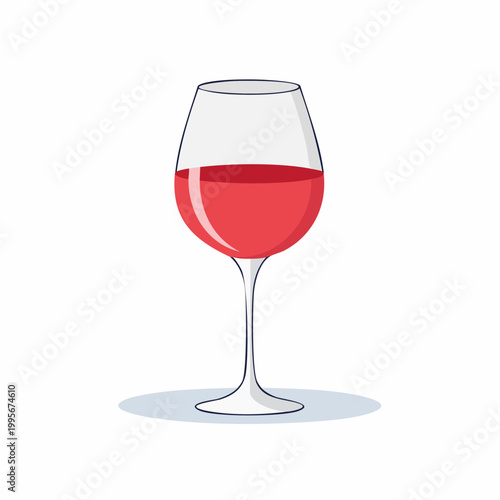 Illustration of a glass of red wine