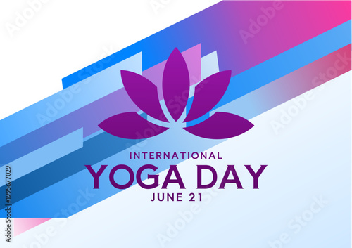  International yoga day - banner, poster, card - vector illustration