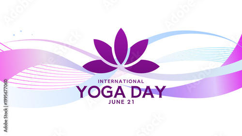  International yoga day - banner, poster, card - vector illustration