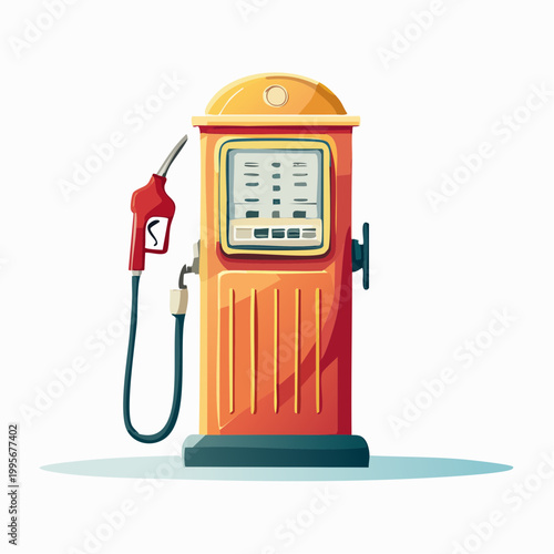 Vintage Gas Pump Illustration