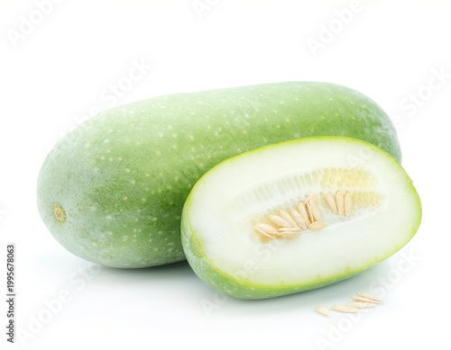 Fresh Winter melon isolated on white background