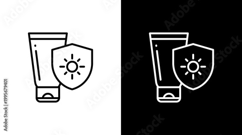 Skin Protection Spf Icon Set Multiple Style Collection