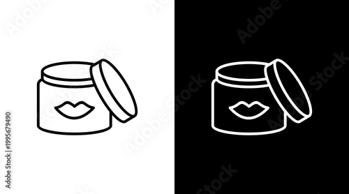 Lip Scrub Icon Set Multiple Style Collection