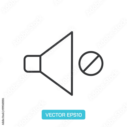 Audio line Icons. Thin Line Symbol Elements Collection.