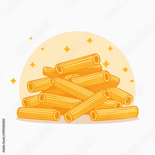 Illustration of Rigatoni Pasta