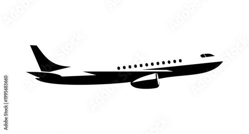 aeroplane black and white design vector