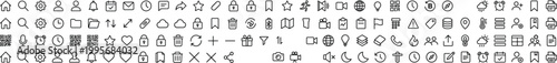 Collection of thin line for digital interfaces