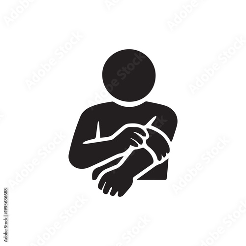 Person rolling up sleeve showing readiness and determination for a task ahead