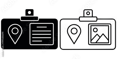Id Card Icon Design Stock Illustration Stock Vector