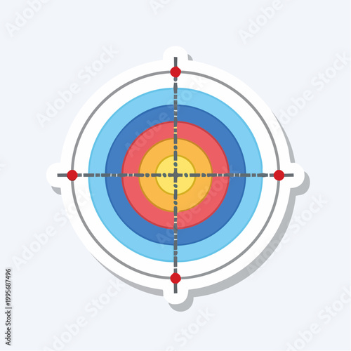 Target with crosshairs and bullseye