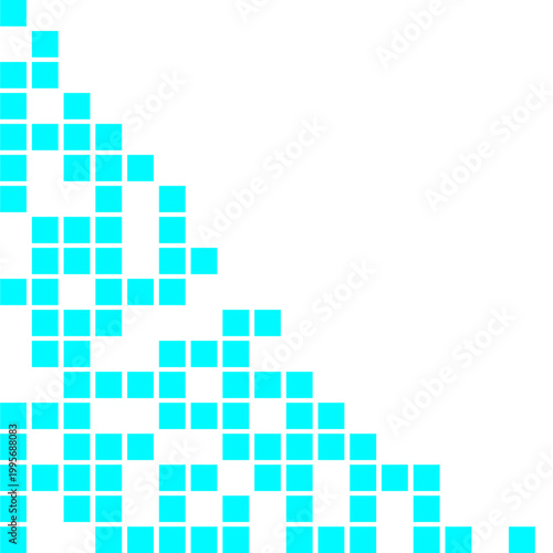 Digital Pixel Corner Decoration 