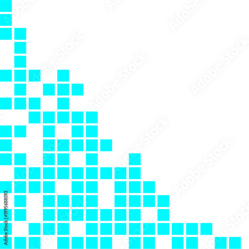 Digital Pixel Corner Decoration 