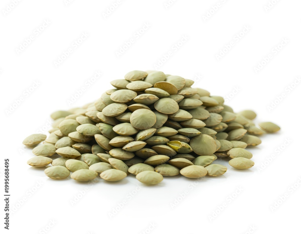Fototapeta premium Fresh Lentil isolated on white background