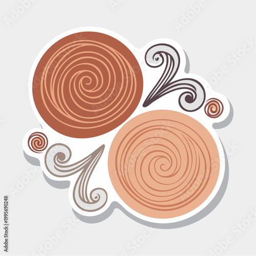 Abstract Swirls and Circles Design