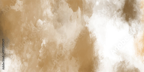 Warm beige and brown abstract watercolor background with subtle textures and diffused cloudy patterns for natural design