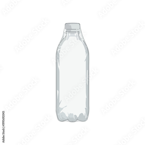 vector illustration of blank shrink wrap bottle packaging