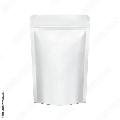 vector illustration of blank stand up pouch packaging