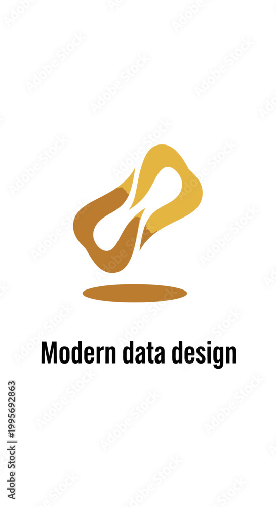 Fototapeta premium Abstract golden data design with modern style and creative shape.
