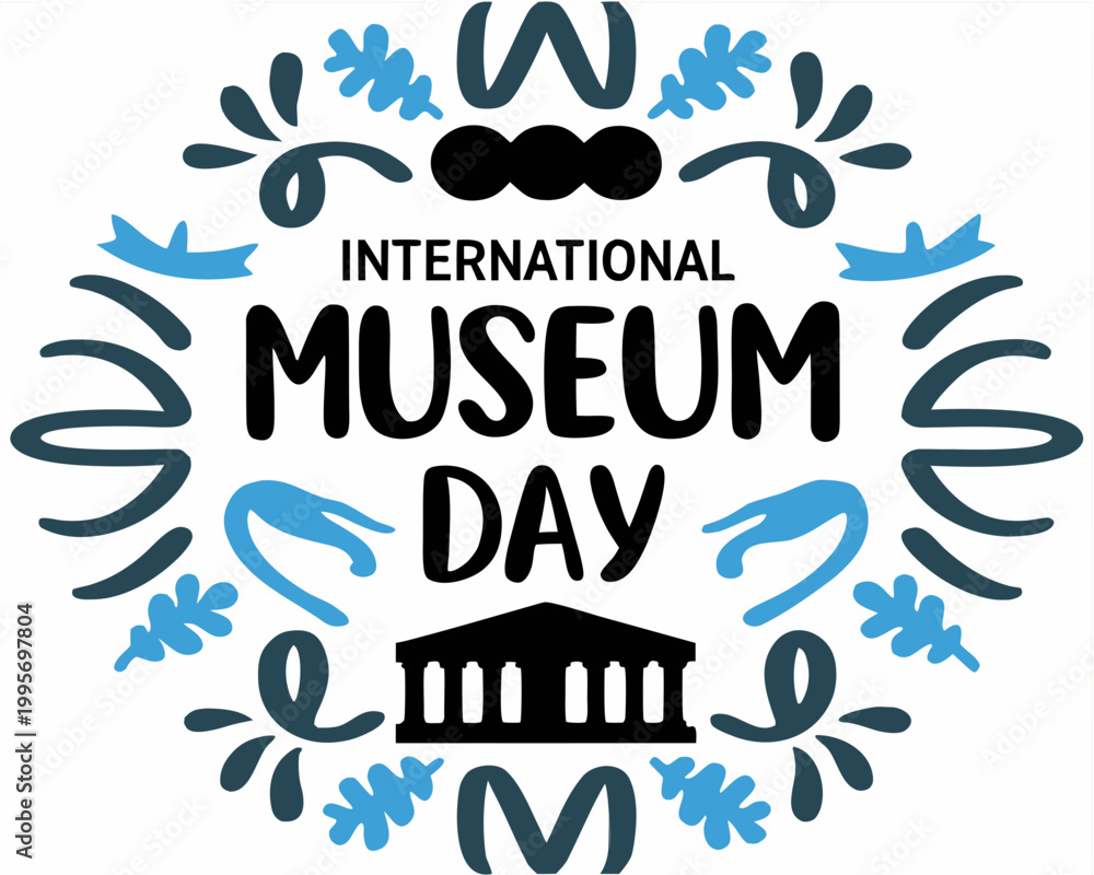 Obraz premium INTERNATIONAL MUSEUM DAY vector illustration isolated on white background