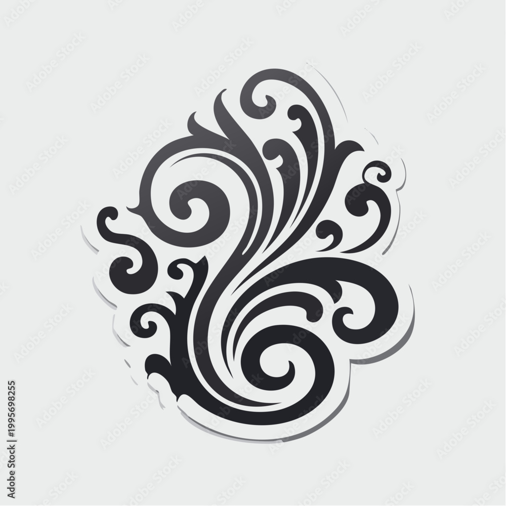 Fototapeta premium Elegant Swirls and Flourishes Design