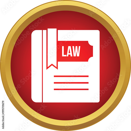 Book with law text and bookmark, symbolizing legal practice and legislation