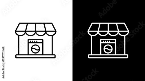 Laundromat Icon Set Multiple Style Collection