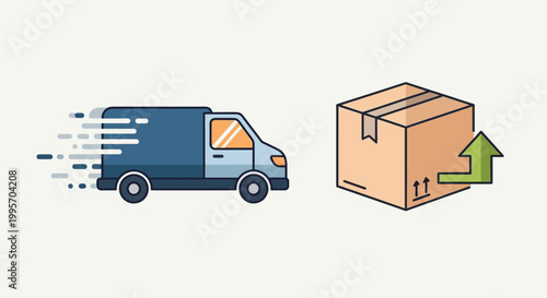 Fast delivery of a cardboard box.