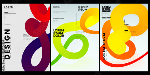 Modern graphic design concept featuring bold abstract shapes and vibrant colors. The composition includes eye motifs and dynamic layouts