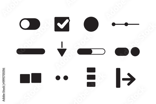 Comprehensive collection of user interface web elements and interactive navigation icons set