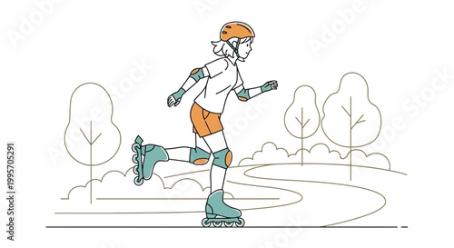 Person Wearing Protective Gear Skateboarding.