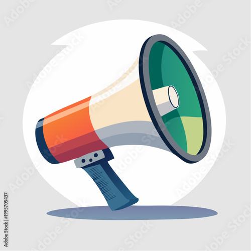 Stylized illustration of a megaphone