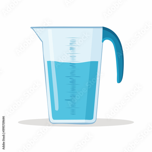 Measuring Cup with Blue Liquid