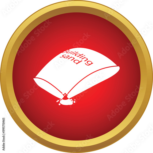 Building sand pouring from a bag, representing construction supplies