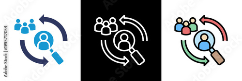 Hiring Process triple icon