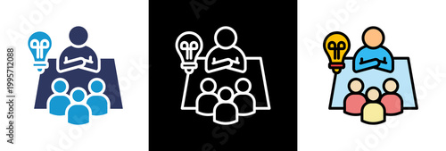 Leadership triple icon