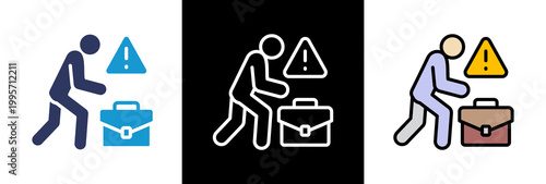 Unemployment triple icon