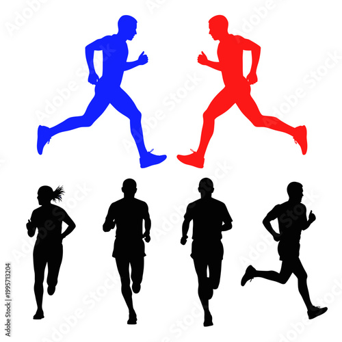 Running Silhouettes: Competition and Individual Athletes