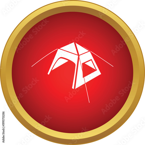Camping tent icon representing outdoor travel and adventure