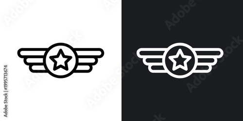 Air force outlined icon vector collection.