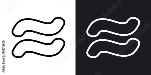Slika na platnu Approximately equal outlined icon vector collection.