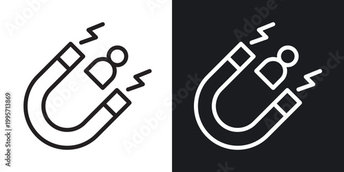 Bild auf Leinwand Attraction outlined icon vector collection.