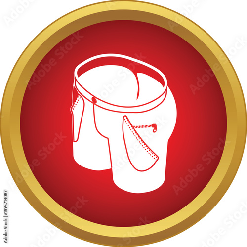 Jeans denim pants representing clothing and fashion with a simple graphic style