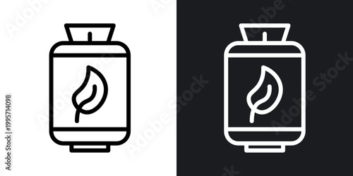 Biogas outlined icon vector collection.