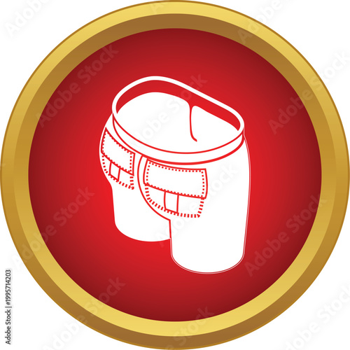 Shorts with pockets symbol presenting clothing and fashion apparel