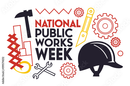 National Public Works Week Vector Illustration, Infrastructure and Community Service Design